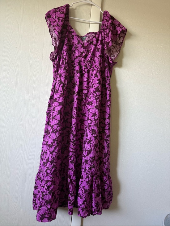 Terra & Sky Dresses & Skirts - Terra & Sky Violet Floral Midi dress 1X